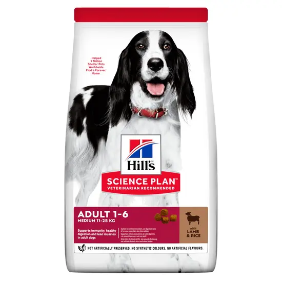 Hill's science plan canine adult medium lam&rijst 2.5 kg Hondenvoer - afbeelding 1