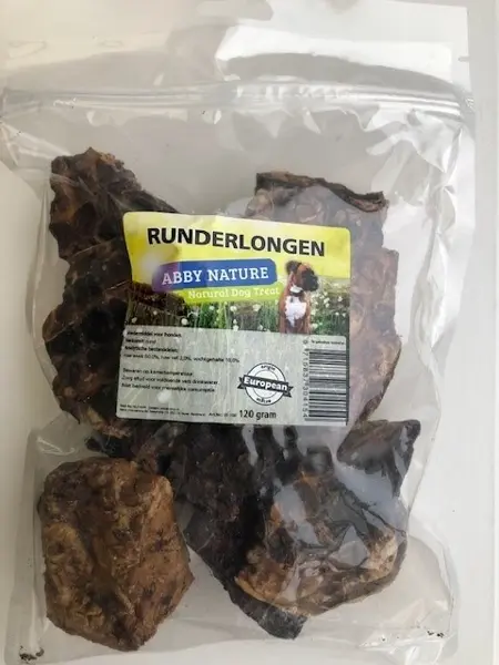 Abby Nature 100% puur runderlong gedroogd 120 gram - afbeelding 1