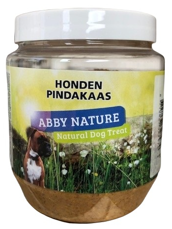 Abby Nature hondenpindakaas pot 350 gram - afbeelding 1