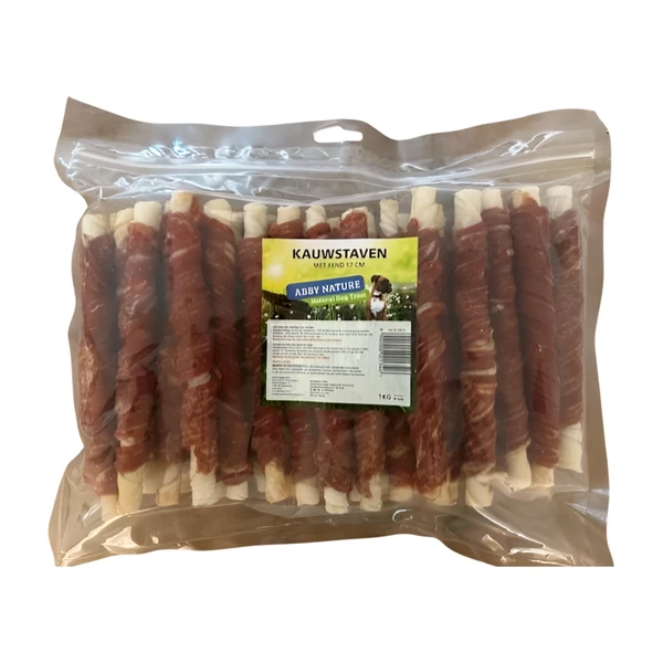 Abby Nature kauwstaven met eend 17 cm 1 kg (30 stuks) - afbeelding 1