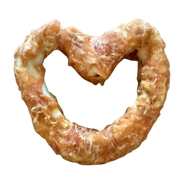 Abby Nature valentijn hart buffelhuid&kip 12,5cm