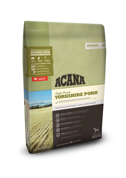 Acana dog singles yorkshire pork 11,4 kg Hondenvoer - afbeelding 1