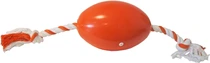 Activitybal met floss touw oranje/ wit 70 cm - afbeelding 2