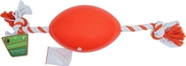 Activitybal met floss touw oranje/ wit 70 cm - afbeelding 1