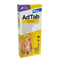 AdTab kauwtablet tegen vlooien en teken voor katten 0,5 tot 2 kg