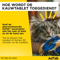 AdTab kauwtablet tegen vlooien en teken voor katten 0,5 tot 2 kg - afbeelding 3