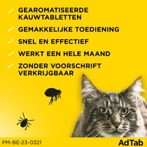 AdTab kauwtablet tegen vlooien en teken voor katten 0,5 tot 2 kg - afbeelding 4
