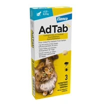 AdTab kauwtablet tegen vlooien en teken voor katten 2 tot 8 kg