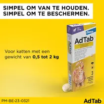 AdTab kauwtablet tegen vlooien en teken voor katten 2 tot 8 kg - afbeelding 5