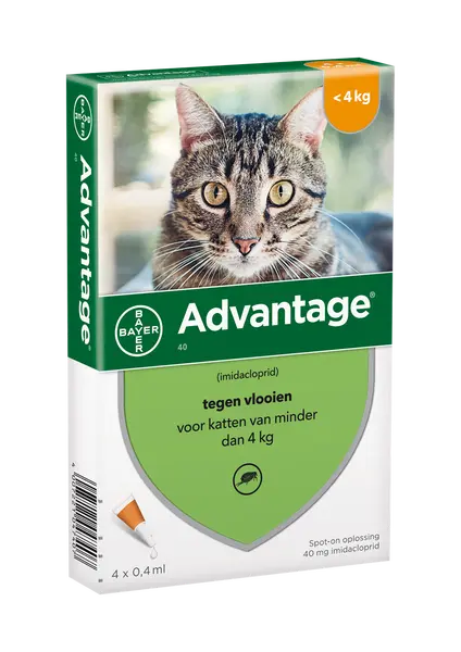 Advantage kat 40 tot 4 kg 4 pipetten - afbeelding 1