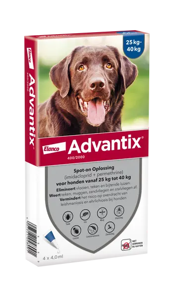 Advantix hond 400/2000 25kg tot 40kg 4 pipetten - afbeelding 1