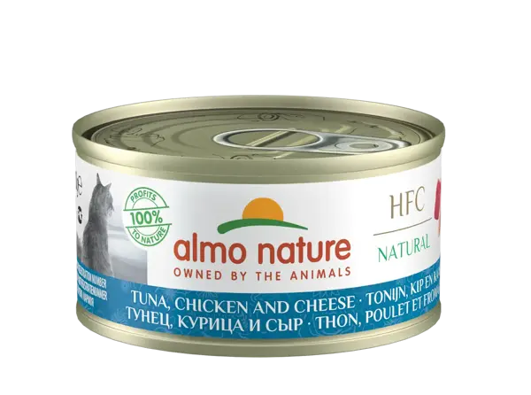 Almo nature cat cuisine hfc tonijn & kip & kaas 70 gram