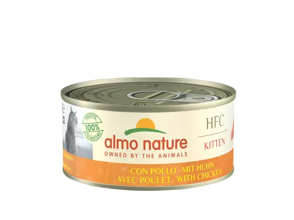 Almo nature cat hfc natural kitten kip 150 gram - afbeelding 1