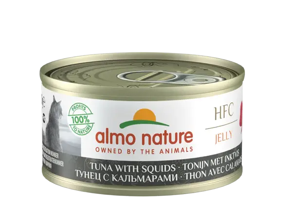 Almo nature cat jelly hfc tonijn & inktvis 70 gram