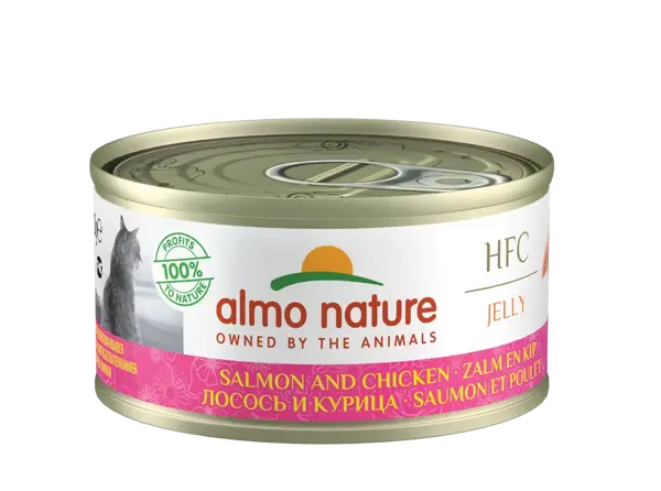 Almo nature cat jelly hfc zalm & kip 70 gram