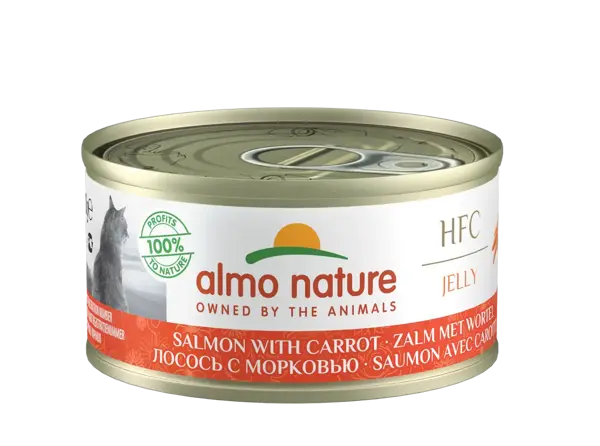 Almo nature cat jelly hfc zalm & wortel 70 gram