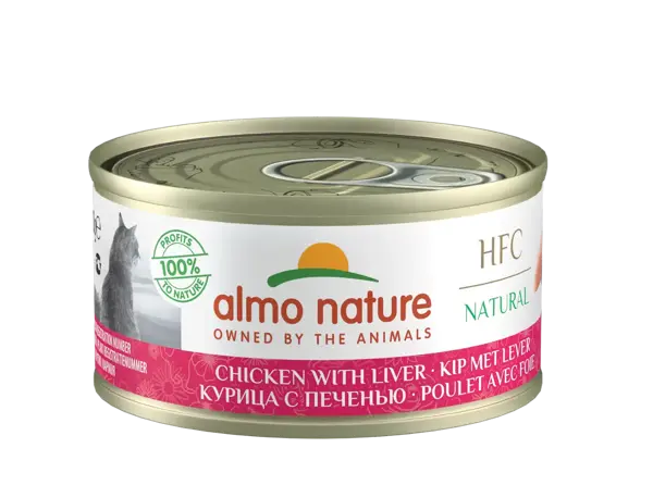 Almo nature cat natural hfc kip & lever 70 gram