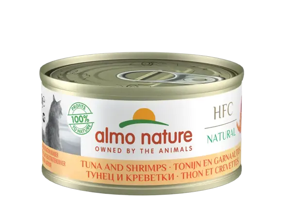 Almo nature cat natural hfc tonijn & garnalen 70 gram