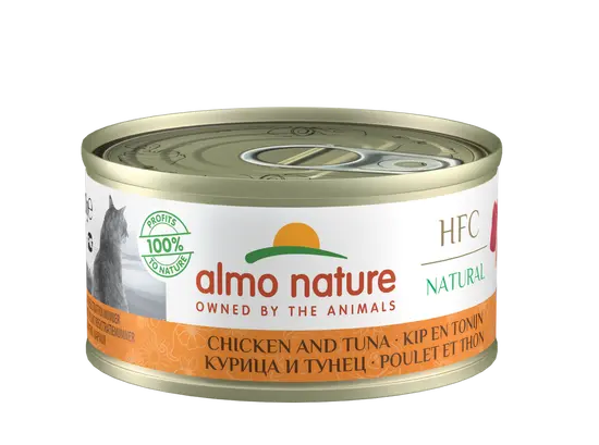 Almo nature cat natural hfc tonijn & kip 70 gram