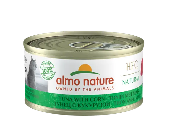 Almo nature cat natural hfc tonijn & mais 70 gram