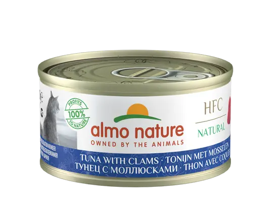Almo nature cat natural hfc tonijn & mosselen 70 gram