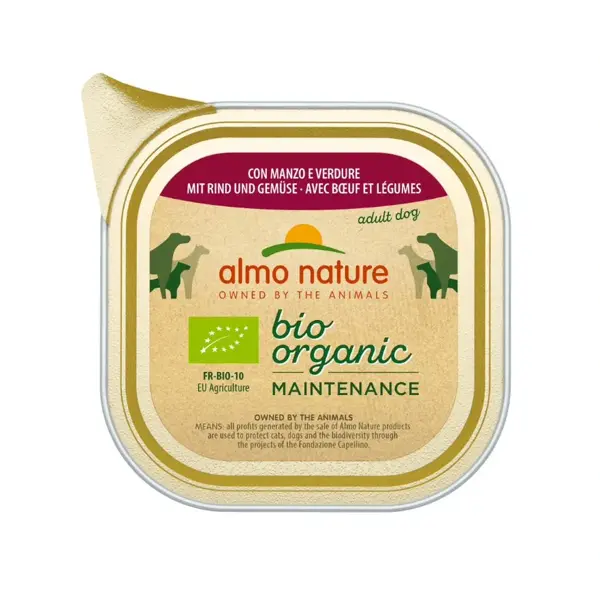 Almo nature dog biologische pate rund & groente 100 gram