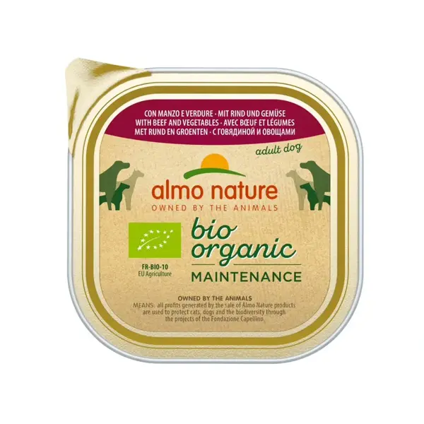 Almo nature dog biologische pate rund & groente 300 gram