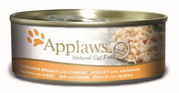 Applaws blik kippenborst & kaas kattenvoer 24x156 gram