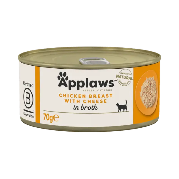 Applaws blik kippenborst & kaas kattenvoer 24X70 gram - afbeelding 1