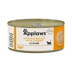 Applaws blik kippenborst & kaas kattenvoer 24X70 gram