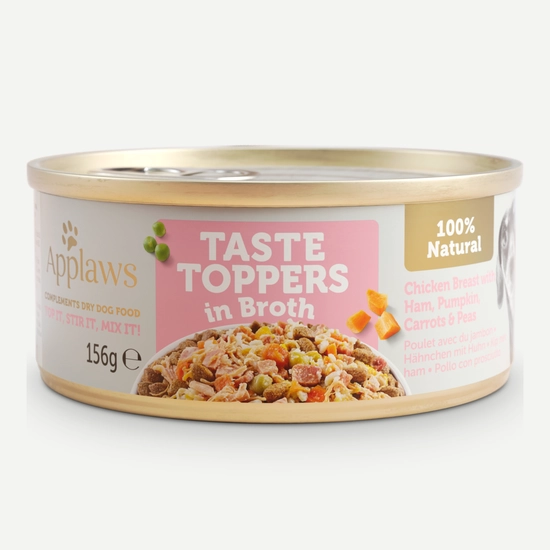 Applaws blik kippenborst met ham & groenten in broth hondenvoer 156 gram - afbeelding 1