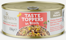 Applaws blik kippenborst met runderlever & groenten in broth hondenvoer 156 gram - afbeelding 1