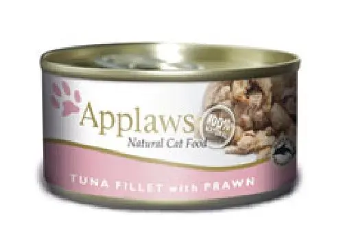 Applaws blik tonijnfilet & garnaal kattenvoer 70 gram