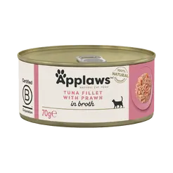 Applaws blik tonijnfilet&garnaal kattenvoer 70gr. - afbeelding 1