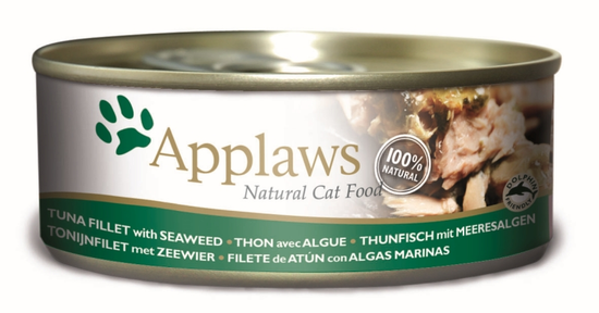 Applaws blik tonijnfilet & zeewier kattenvoer 24x156 gram