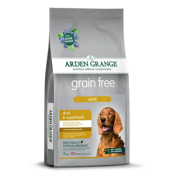 Arden grange dog grain free adult eend 2 kg Hondenvoer - afbeelding 1