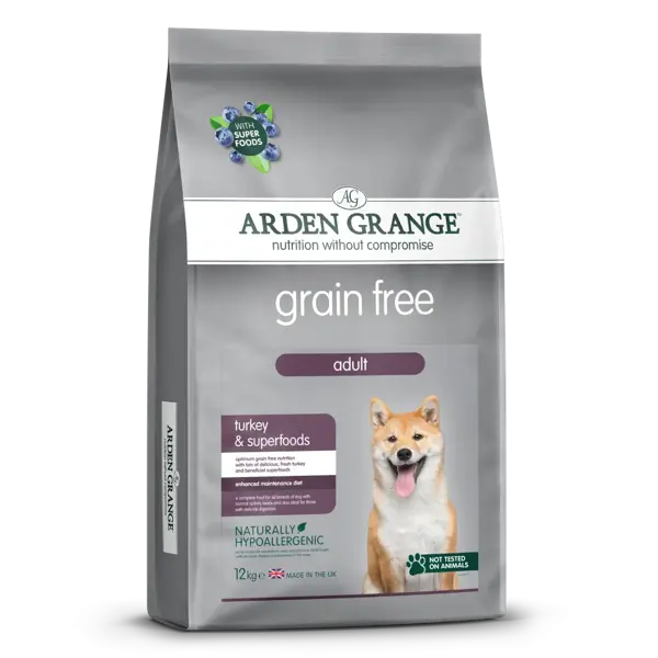 Arden grange dog grain free adult kalkoen 12 kg Hondenvoer - afbeelding 1