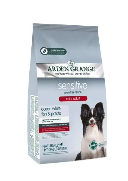 Arden grange dog sensitive adult mini fish&potato 6 kg Hondenvoer - afbeelding 1