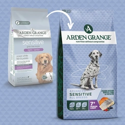 Arden grange dog sensitive light / senior fish&potato 12 kg Hondenvoer