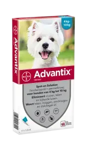 Advantix hond 100/500 4kg tot 10kg 4 pipetten