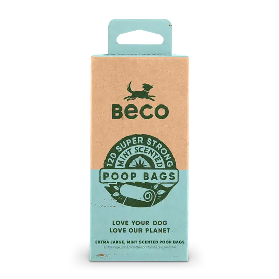 Becopets beco bags mint geur 120 stuks (8x15) Poepzakjes - afbeelding 1