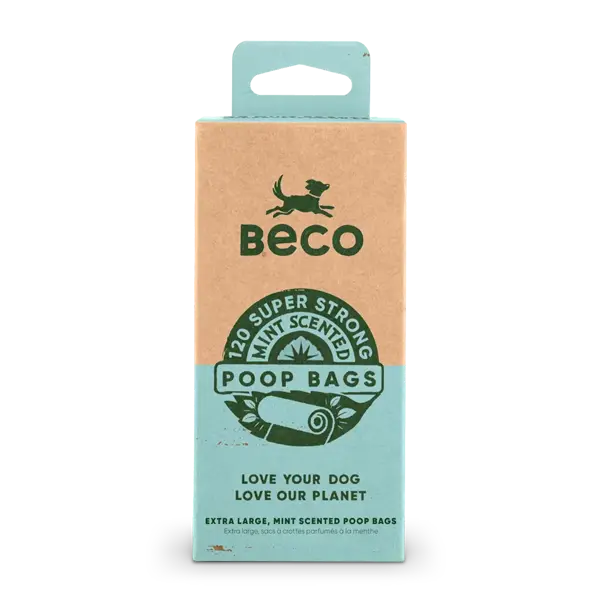 Becopets beco bags mint geur 120 stuks (8x15) Poepzakjes - afbeelding 1