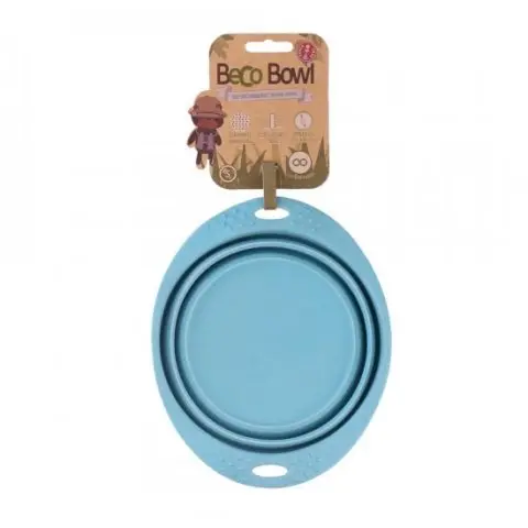 Becopets travel bowl medium blue