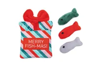 Beeztees kerst cadeau met 3 visjes catnip - afbeelding 2