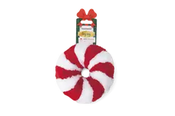 Beeztees kerst candy swirl rood/wit hondenspeelgoed - afbeelding 1