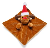 Beeztees kerst knuffeldoek rendier met piep hondenspeelgoed