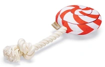 Beeztees kerst lolly met touw&piep hondenspeelgoed - afbeelding 3