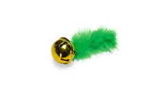 Beeztees kerstbel met veer groen - afbeelding 1