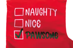 Beeztees kerstsok met bot rood/ wit hondenspeelgoed - afbeelding 4