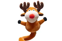 Beeztees rendier spiraal knuffel met piep hondenspeelgoeed - afbeelding 5